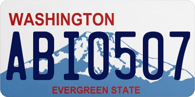 WA license plate ABI0507