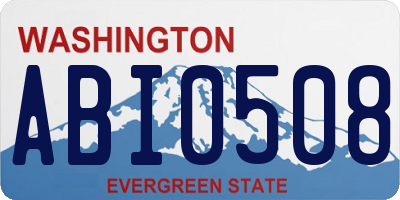 WA license plate ABI0508