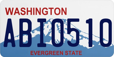 WA license plate ABI0510
