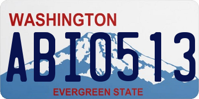 WA license plate ABI0513