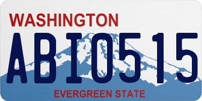 WA license plate ABI0515