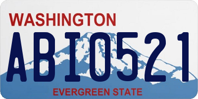 WA license plate ABI0521