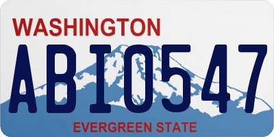 WA license plate ABI0547