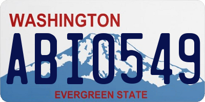 WA license plate ABI0549