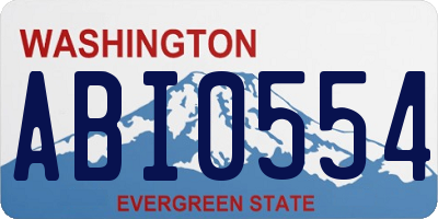 WA license plate ABI0554