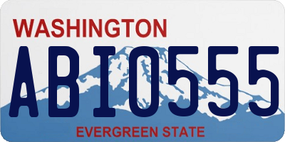 WA license plate ABI0555