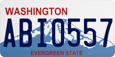 WA license plate ABI0557