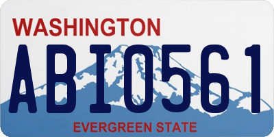 WA license plate ABI0561