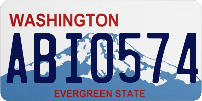 WA license plate ABI0574