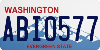 WA license plate ABI0577