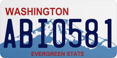 WA license plate ABI0581