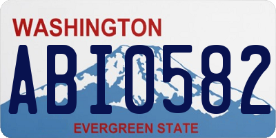 WA license plate ABI0582