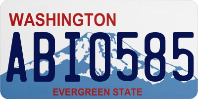 WA license plate ABI0585