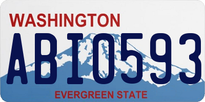 WA license plate ABI0593