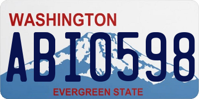 WA license plate ABI0598
