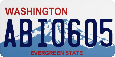 WA license plate ABI0605