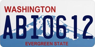 WA license plate ABI0612