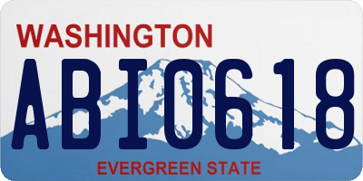 WA license plate ABI0618