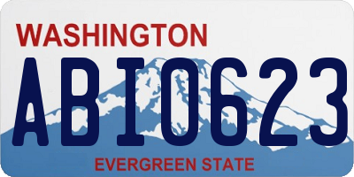 WA license plate ABI0623