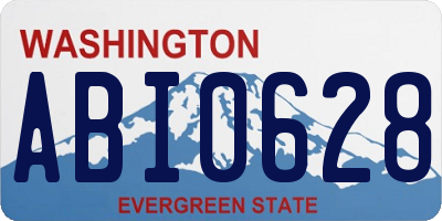 WA license plate ABI0628