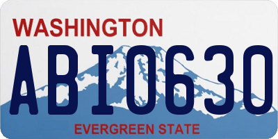 WA license plate ABI0630
