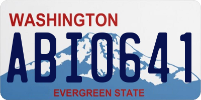 WA license plate ABI0641