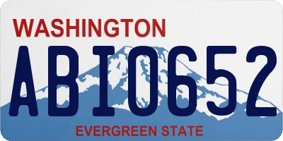 WA license plate ABI0652