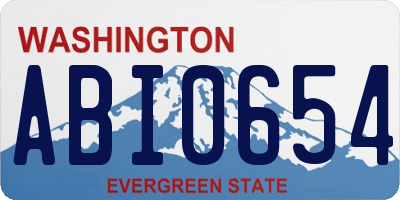 WA license plate ABI0654