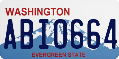 WA license plate ABI0664