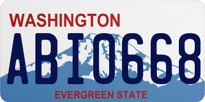 WA license plate ABI0668