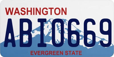 WA license plate ABI0669