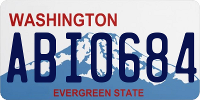WA license plate ABI0684