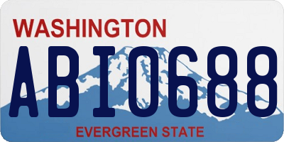 WA license plate ABI0688