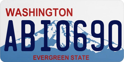 WA license plate ABI0690