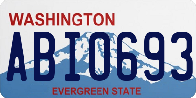WA license plate ABI0693