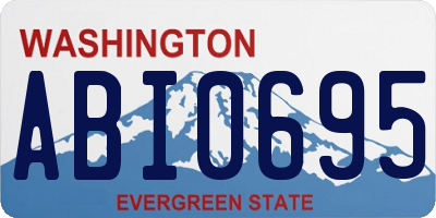 WA license plate ABI0695