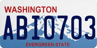 WA license plate ABI0703