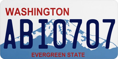 WA license plate ABI0707