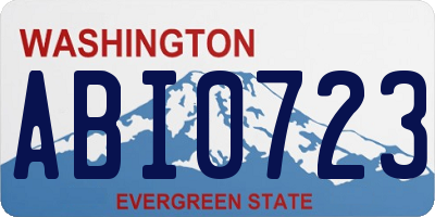 WA license plate ABI0723
