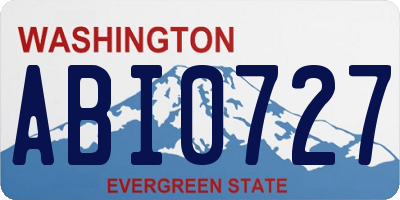 WA license plate ABI0727