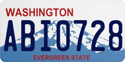 WA license plate ABI0728