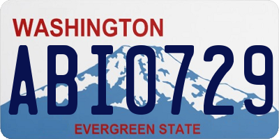 WA license plate ABI0729