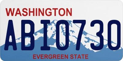 WA license plate ABI0730