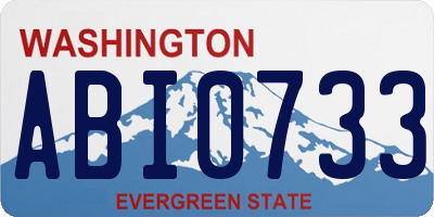 WA license plate ABI0733