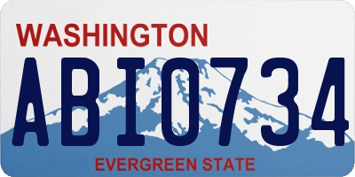 WA license plate ABI0734