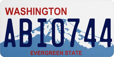 WA license plate ABI0744