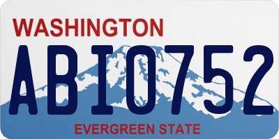 WA license plate ABI0752