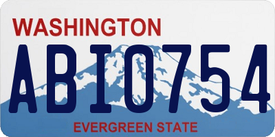 WA license plate ABI0754