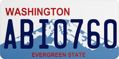 WA license plate ABI0760
