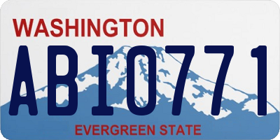 WA license plate ABI0771